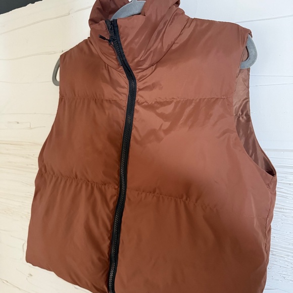 SHEIN Puffer Vest | Size XS | Brown - Picture 5 of 6